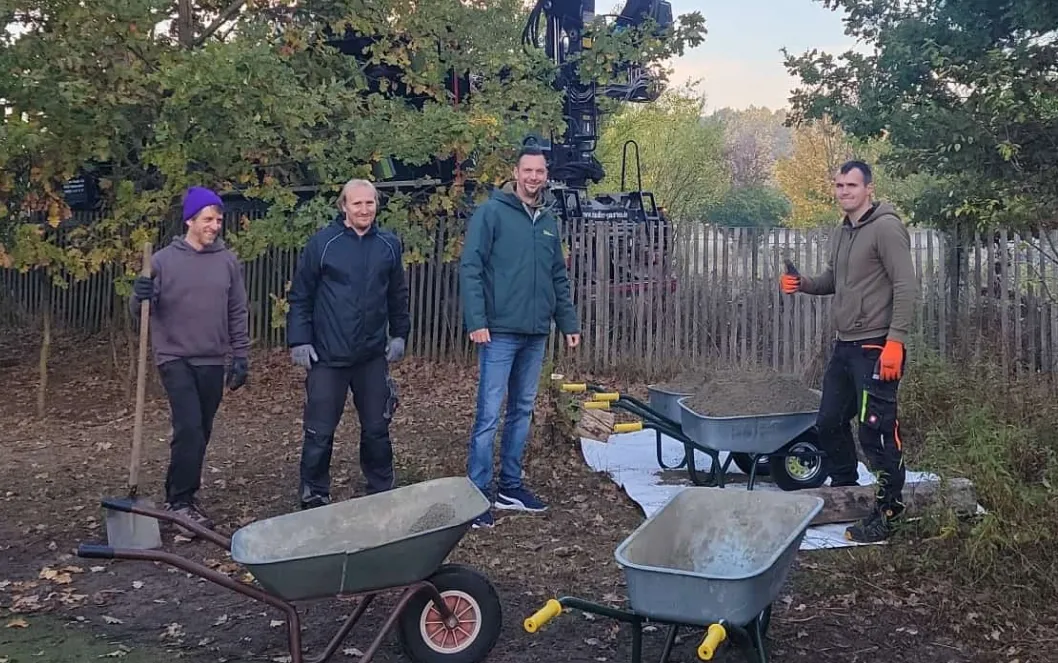 Fundamente für die neuen Fußballtore
