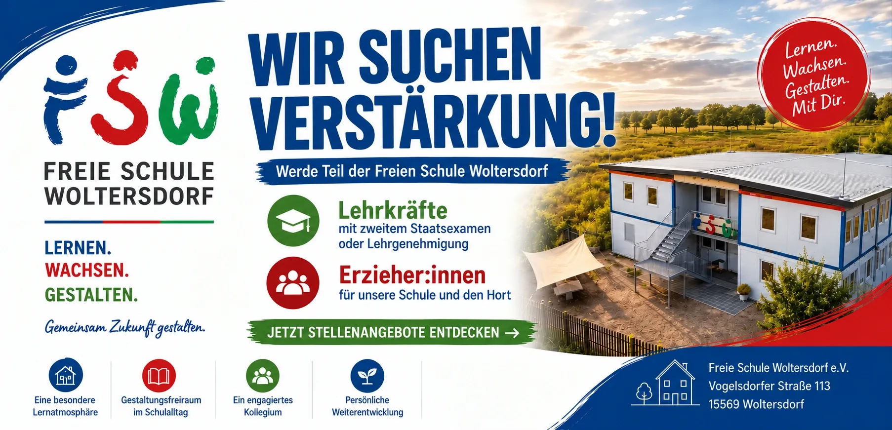 Wir suchen Verstärkung – Stellenausschreibungen